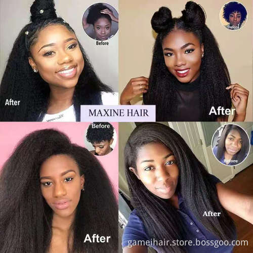 Cheap Kinky Straight Indian Virgin Human Hair Hd Full Lace Frontal Wig Vendor Natural Human Hair Lace Front Wig For Black Women